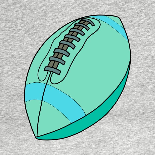 Blue Green Football by Josh Diaz Villegas